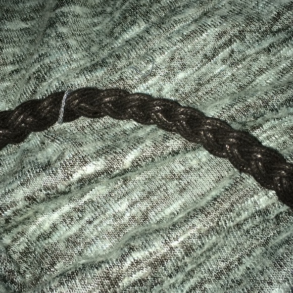 Blue black sweater open shoulder sweater dress - Picture 2 of 4